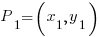 P_1 = (x_1, y_1)