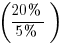 ({20%}/{5%})